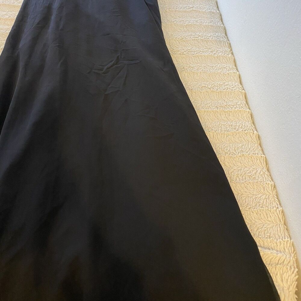 Y2K De Laru Black And White Spaghetti Strap Maxi‎ Dress Satin Trim Women’s 3/4 - Picture 6 of 9